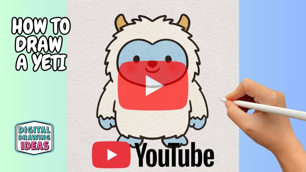 how to draw a yeti