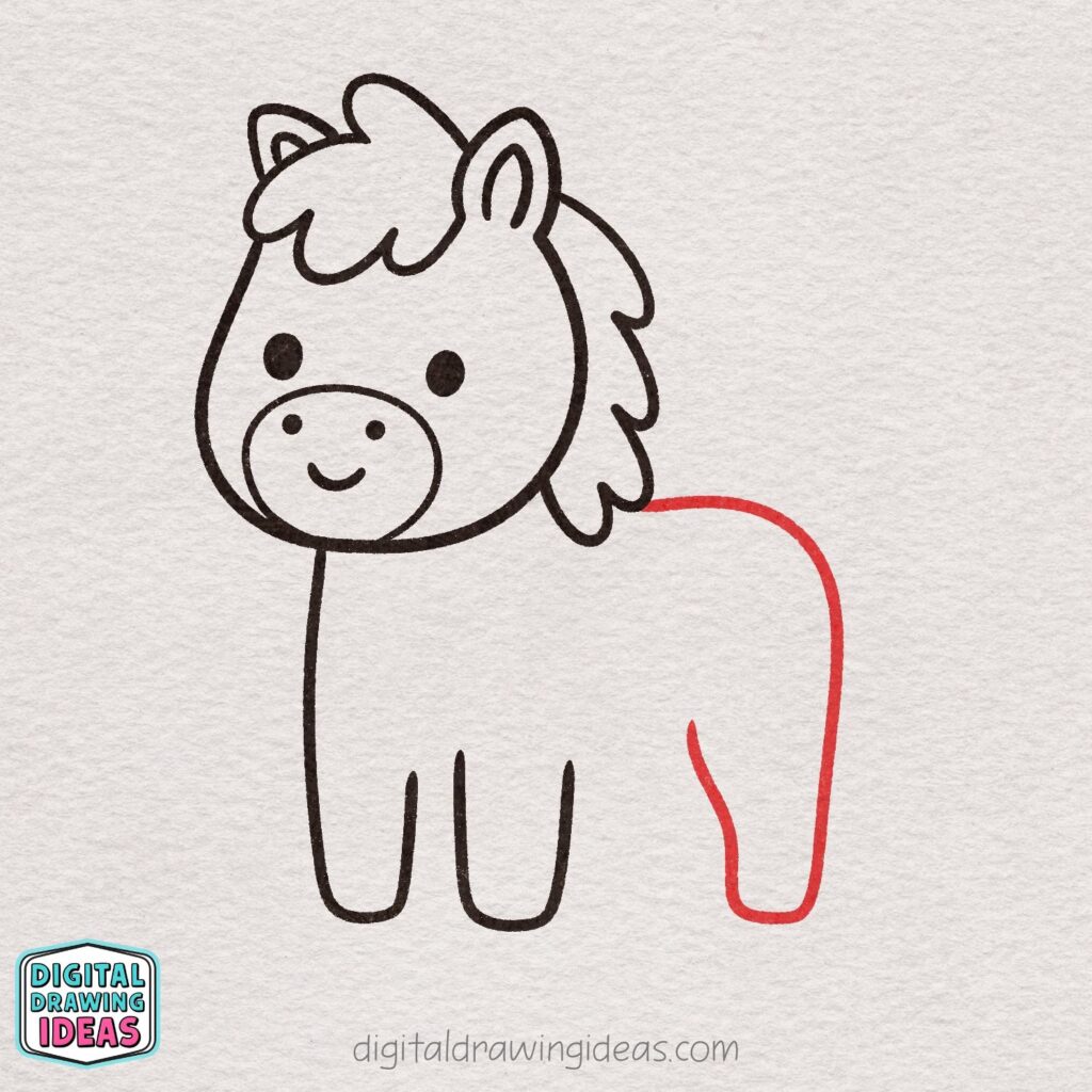 how to draw a horse - cute horse drawing tutorial