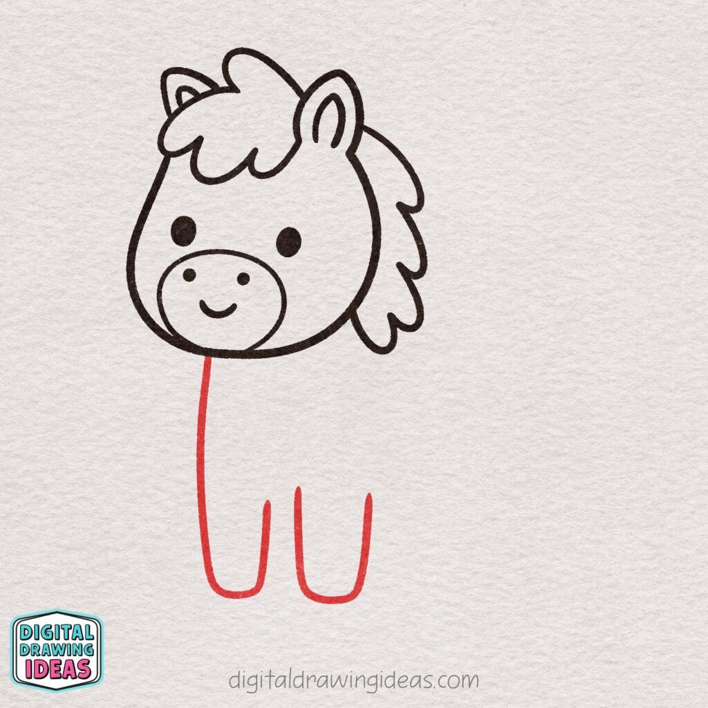 how to draw a horse - cute horse drawing tutorial