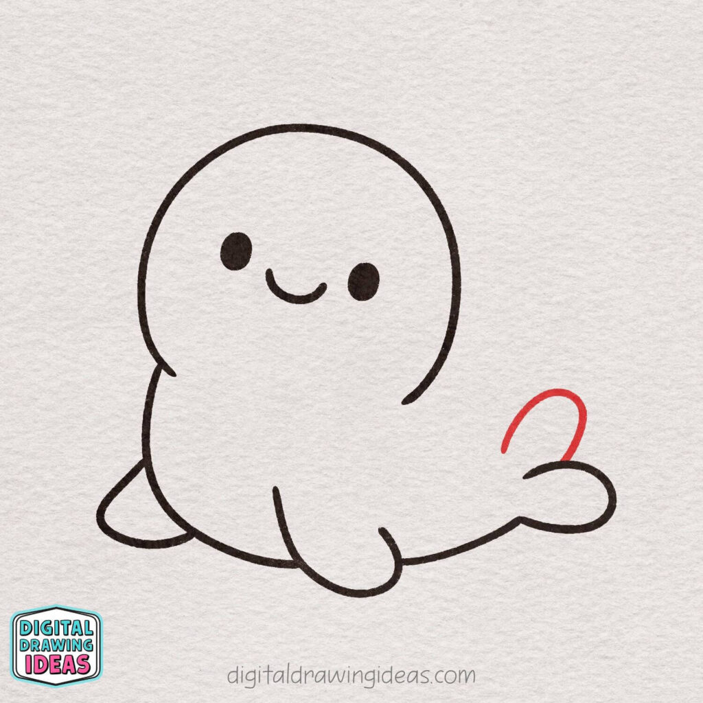 how to draw a seal - cute seal drawing tutorial