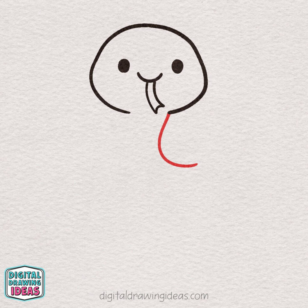 how to draw a snake - cute snake drawing tutorial