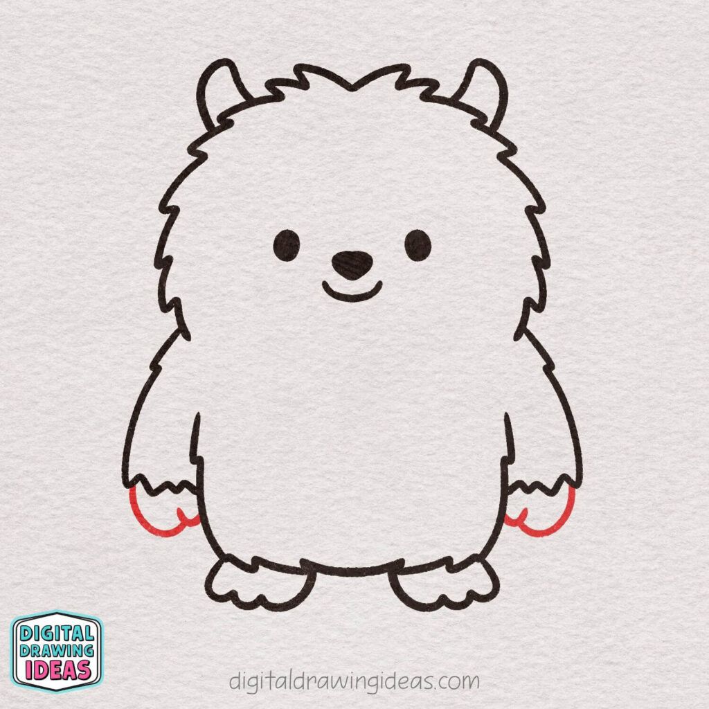 how to draw a yeti - cute yeti drawing tutorial