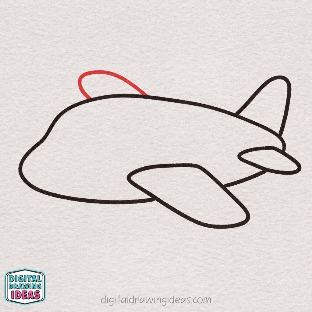 how to draw an airplane - cute airplane drawing tutorial
