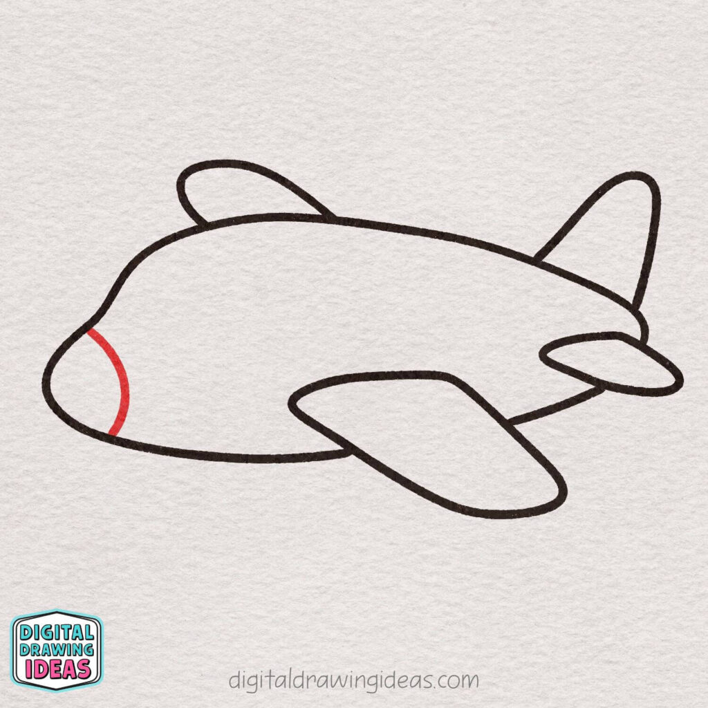 how to draw an airplane - cute airplane drawing tutorial