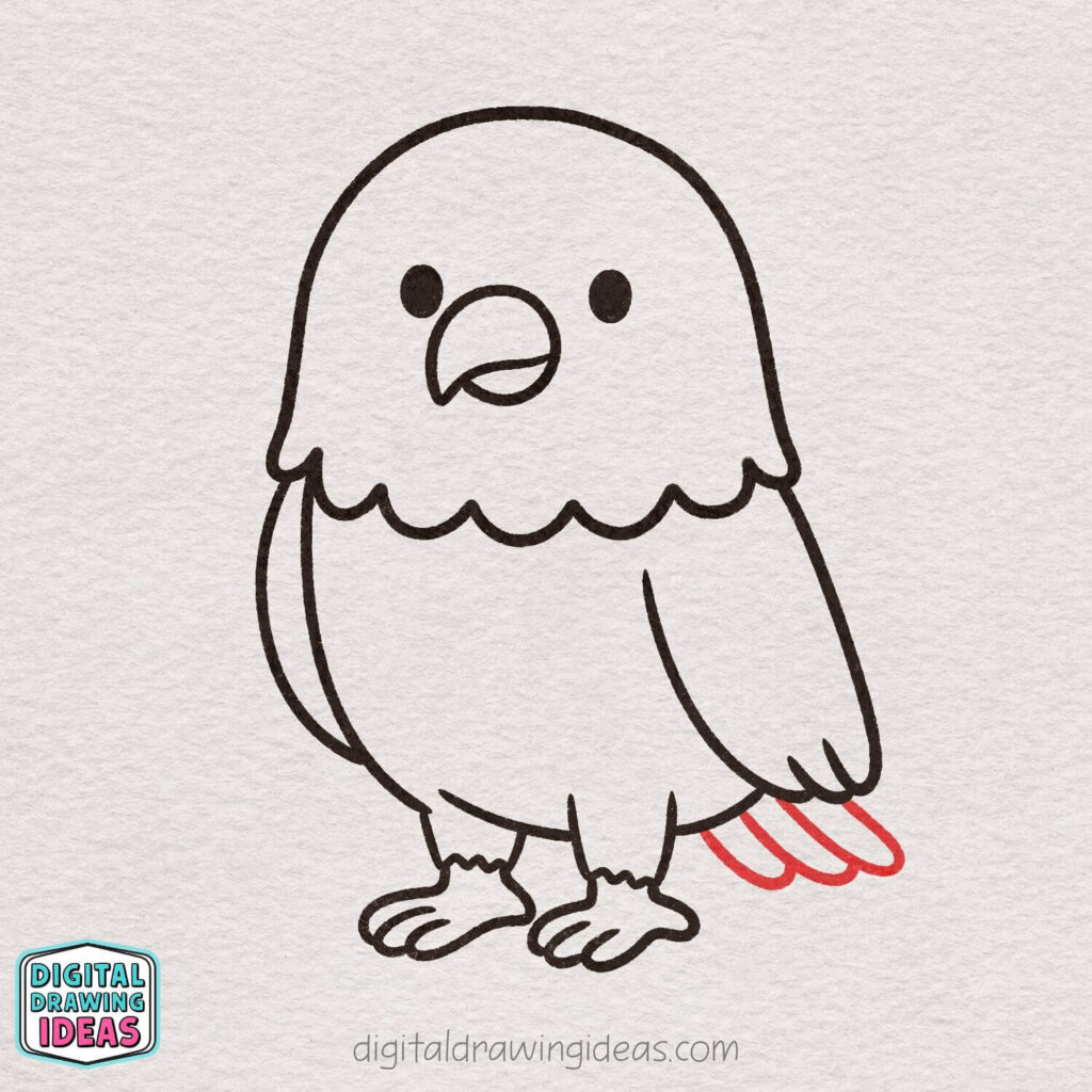 how to draw an eagle - cute eagle drawing tutorial