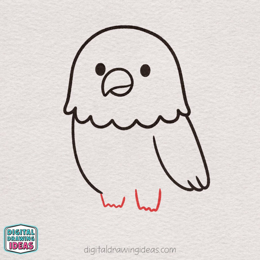 how to draw an eagle - cute eagle drawing tutorial