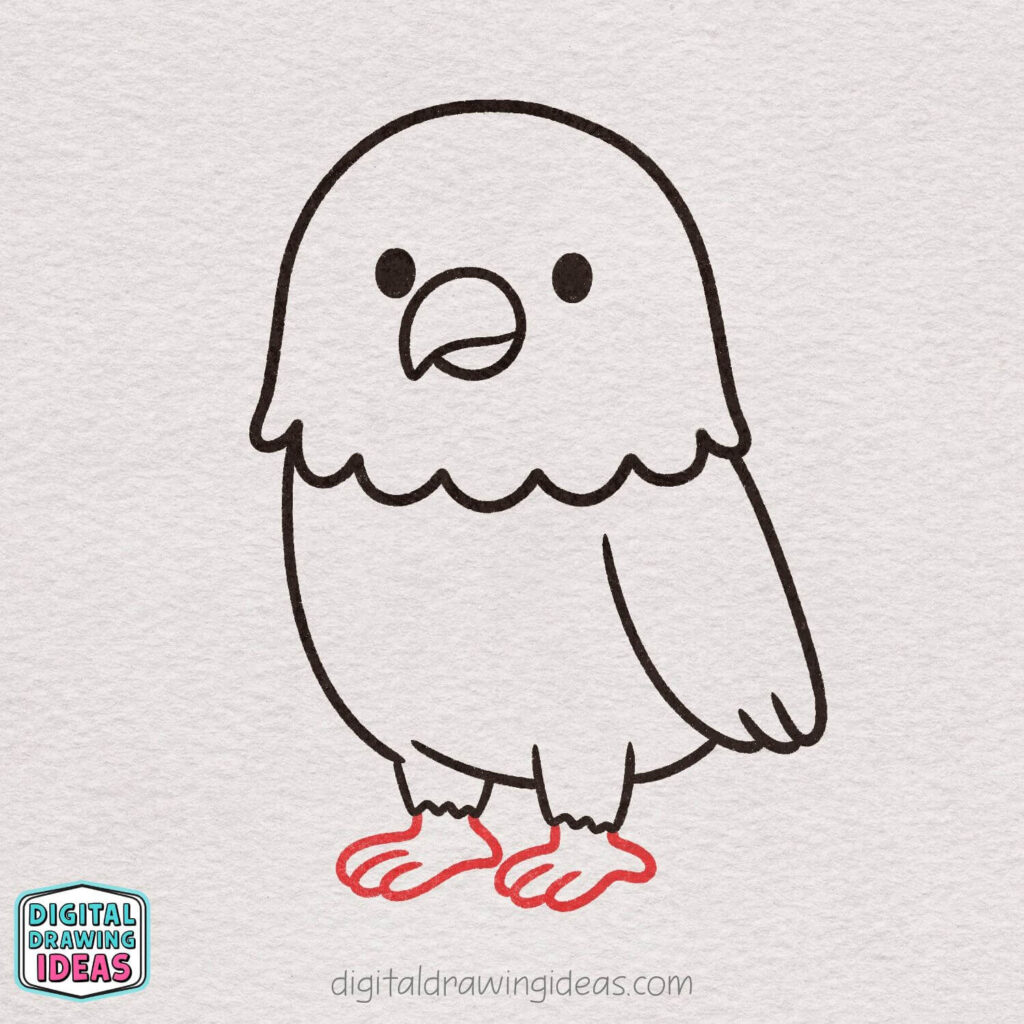 how to draw an eagle - cute eagle drawing tutorial