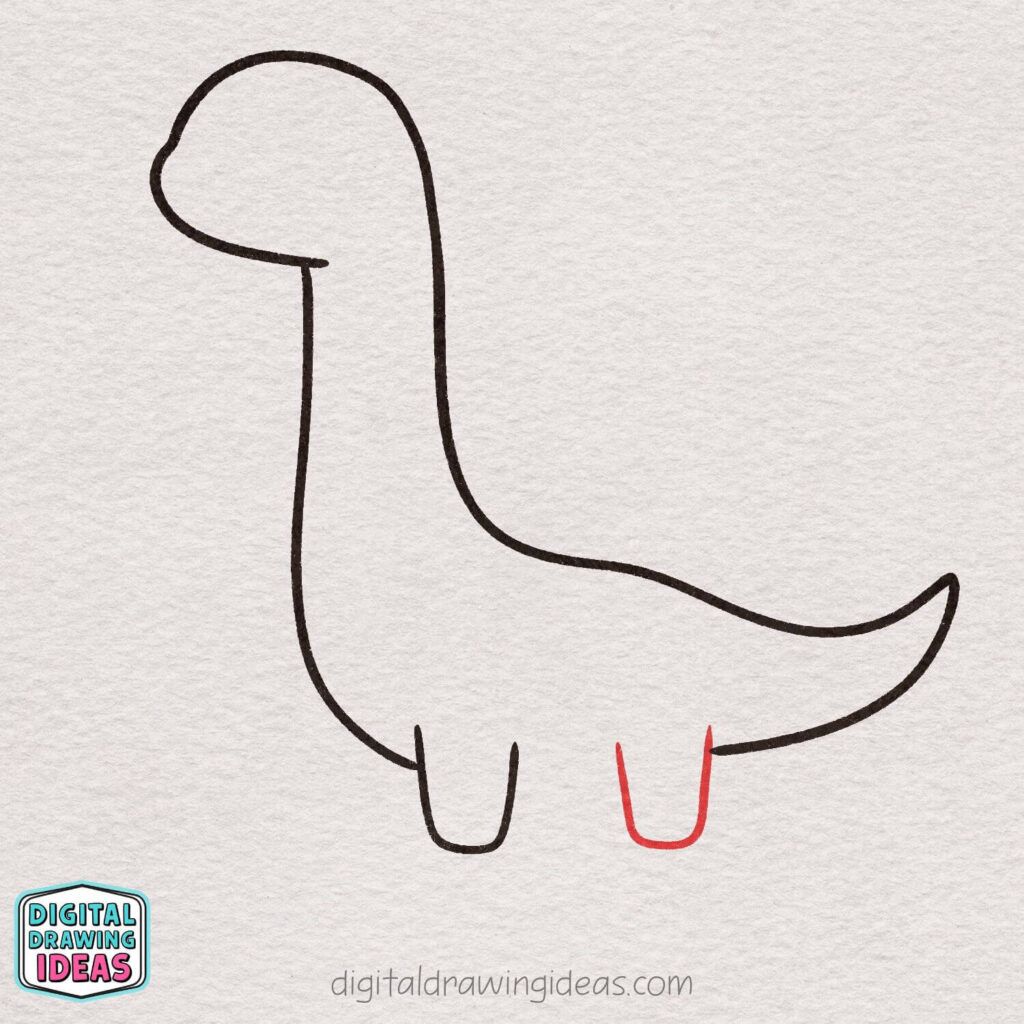 how to draw a dinosaur step by step - cute dinosaur drawing tutorial