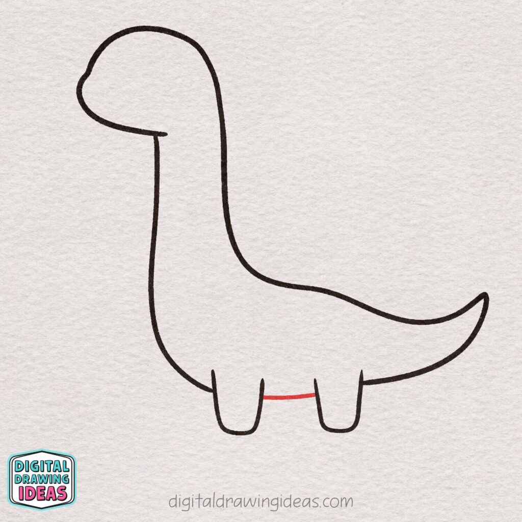 how to draw a dinosaur step by step - cute dinosaur drawing tutorial