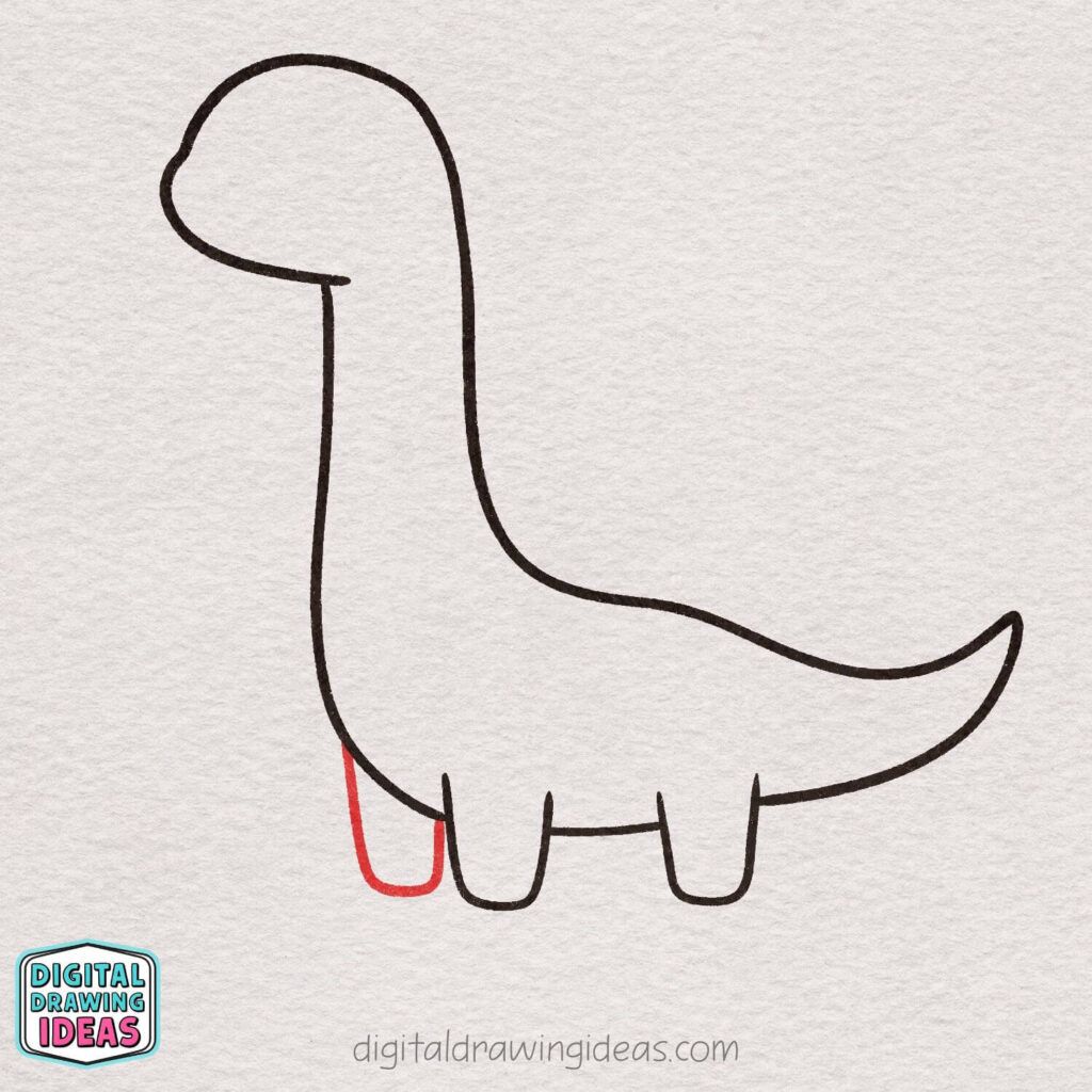 how to draw a dinosaur step by step - cute dinosaur drawing tutorial
