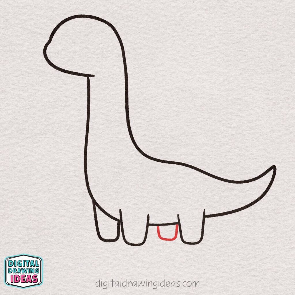 how to draw a dinosaur step by step - cute dinosaur drawing tutorial