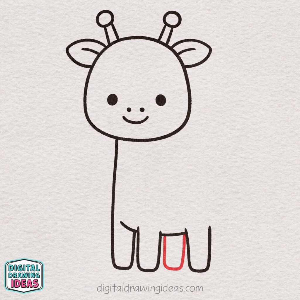 how to draw a giraffe step by step - cute giraffe drawing tutorial