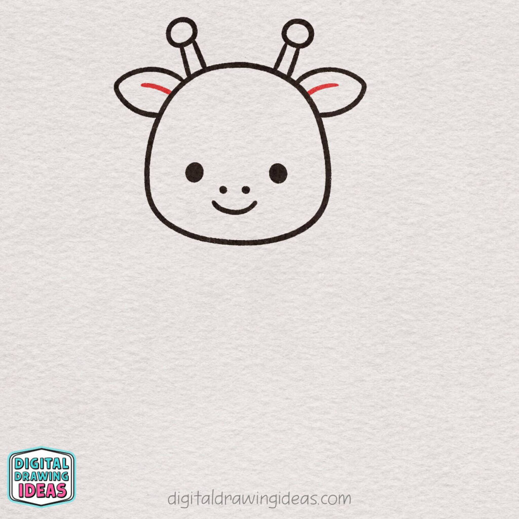 how to draw a giraffe step by step - cute giraffe drawing tutorial