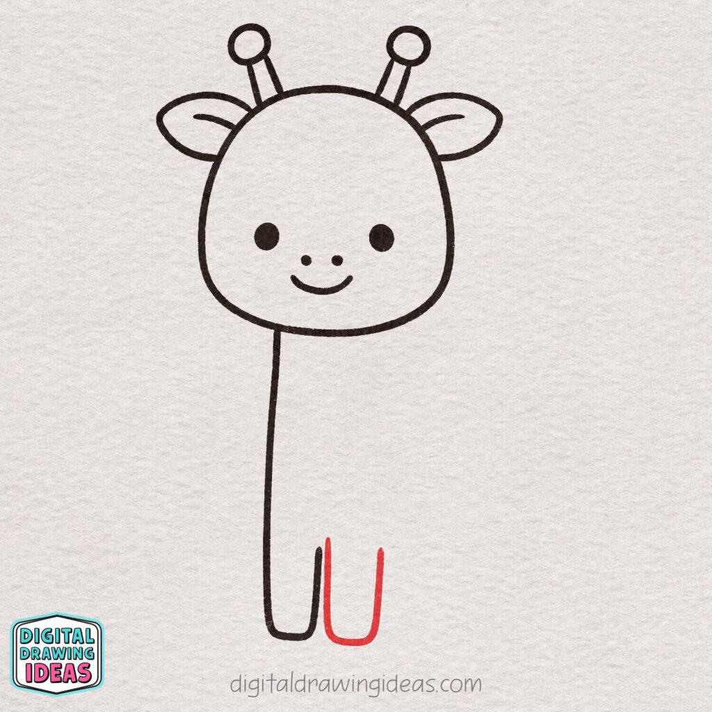 how to draw a giraffe step by step - cute giraffe drawing tutorial