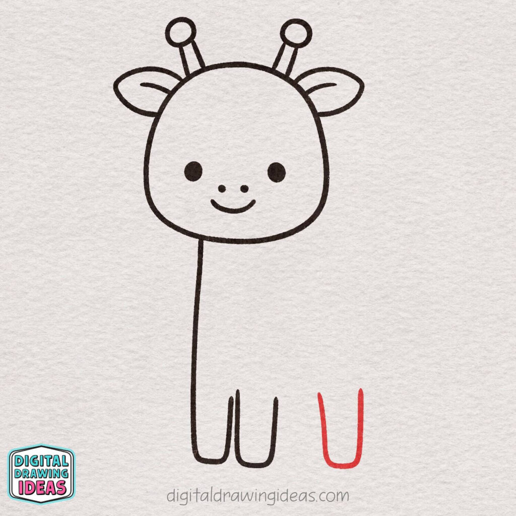 how to draw a giraffe step by step - cute giraffe drawing tutorial