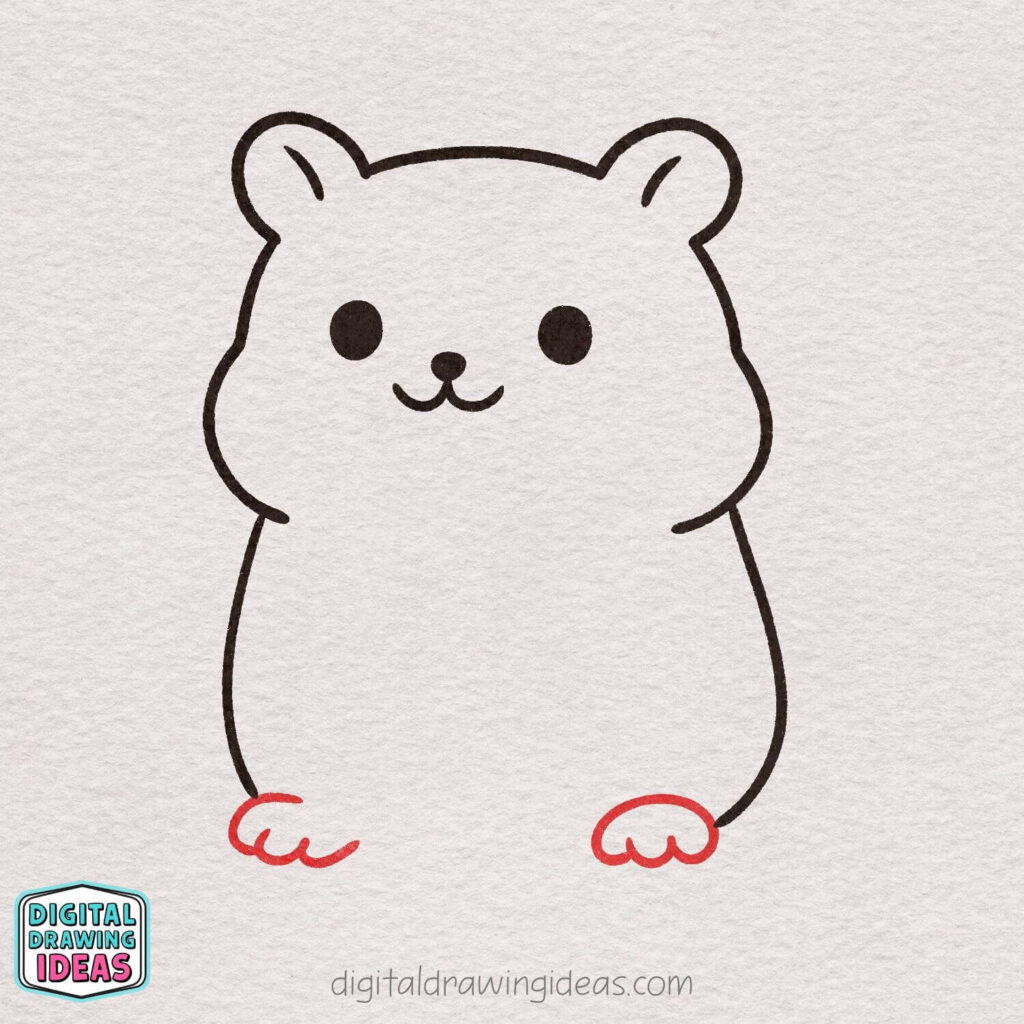 how to draw a hamster - cute hamster drawing tutorial