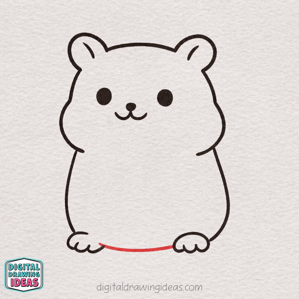 how to draw a hamster - cute hamster drawing tutorial