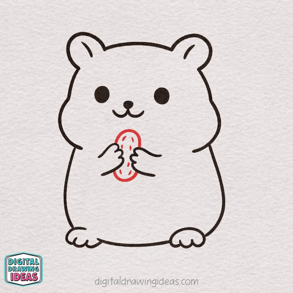 how to draw a hamster - cute hamster drawing tutorial