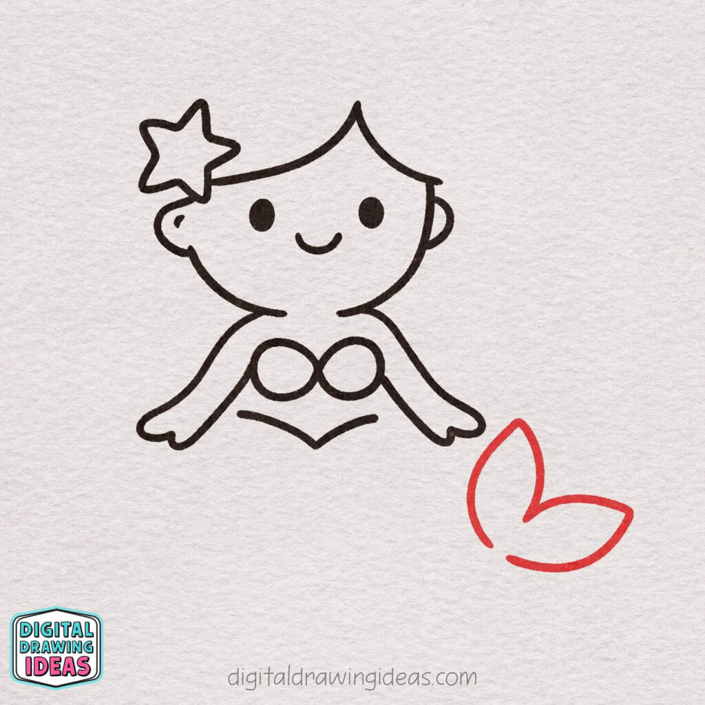 how to draw a mermaid - cute mermaid drawing tutorial