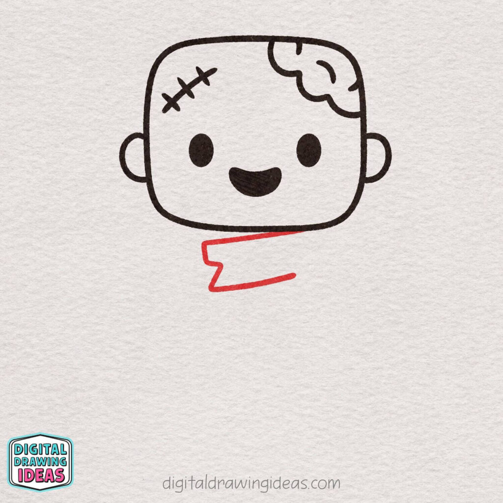 how to draw a zombie step by step - cute zombie drawing tutorial