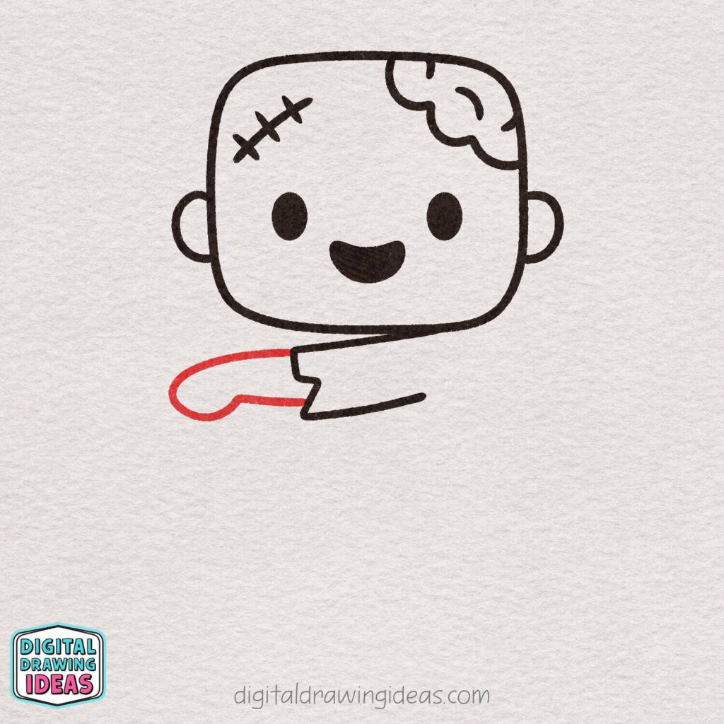 how to draw a zombie step by step - cute zombie drawing tutorial