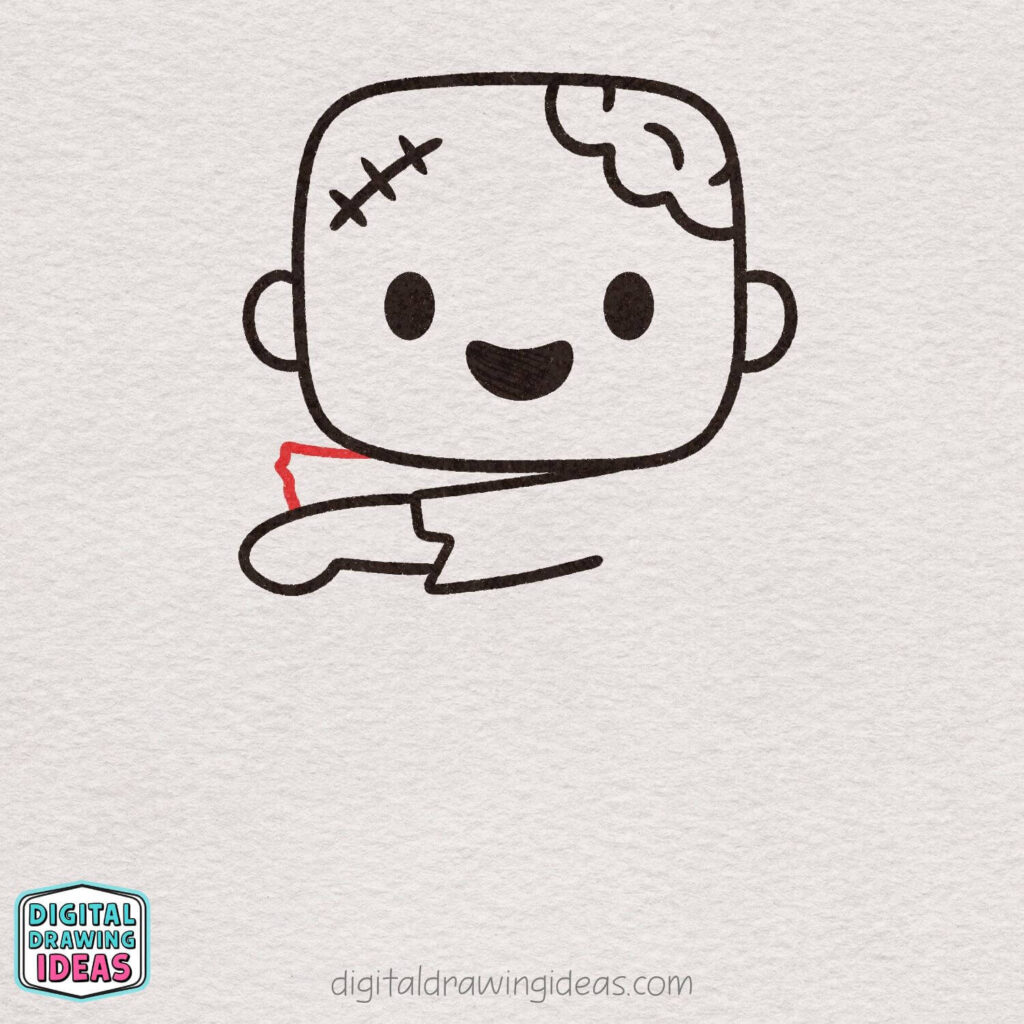 how to draw a zombie step by step - cute zombie drawing tutorial