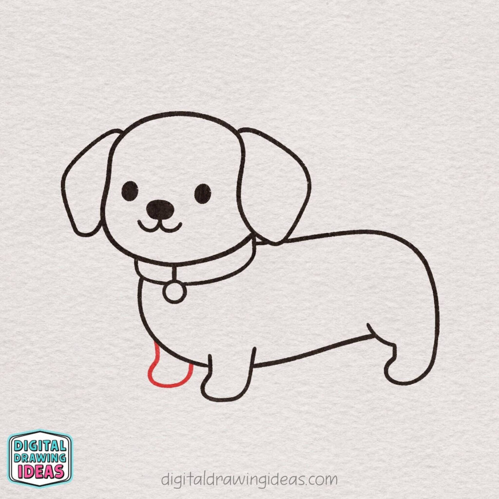how to draw a dachshund step by step - dachshund drawing