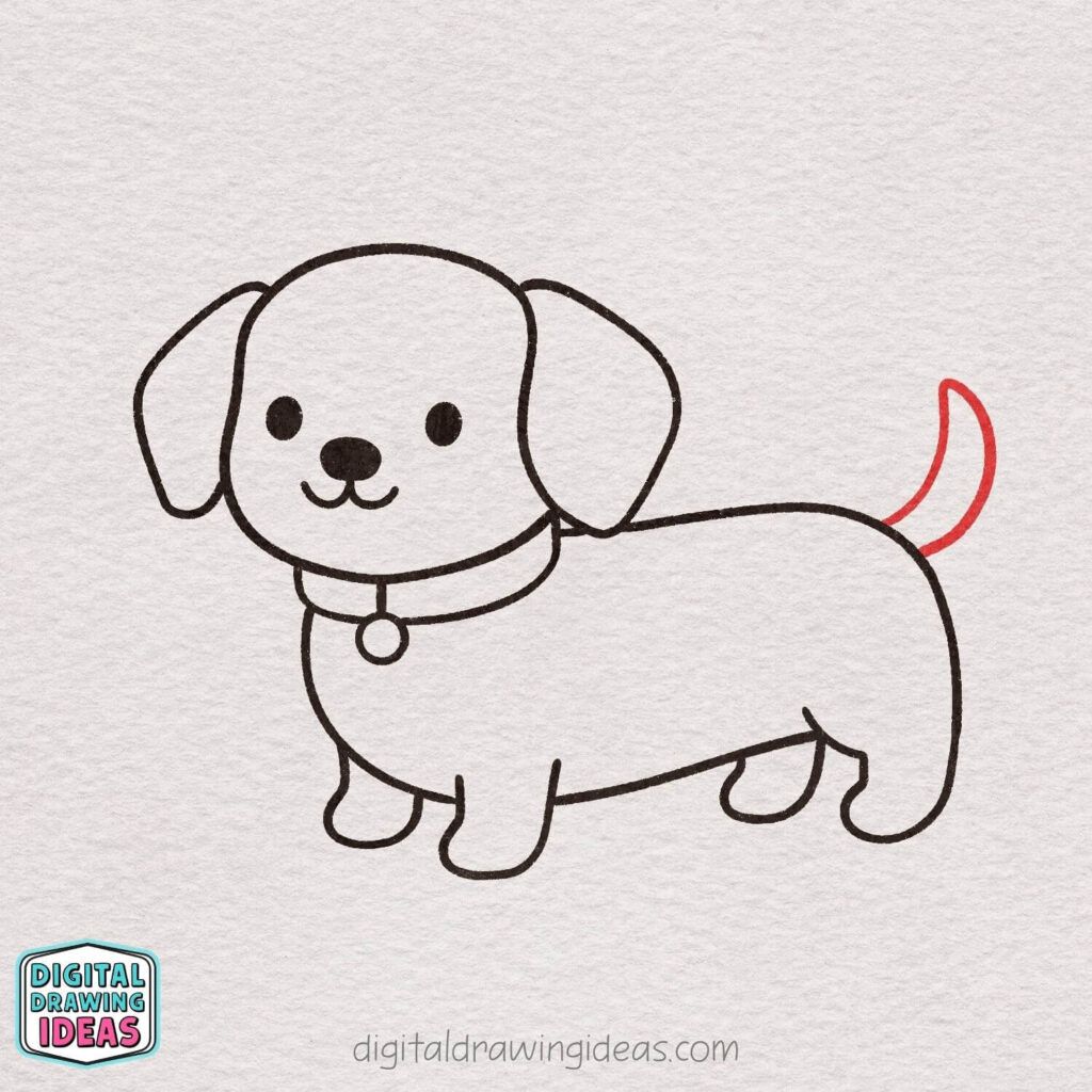how to draw a dachshund step by step - dachshund drawing