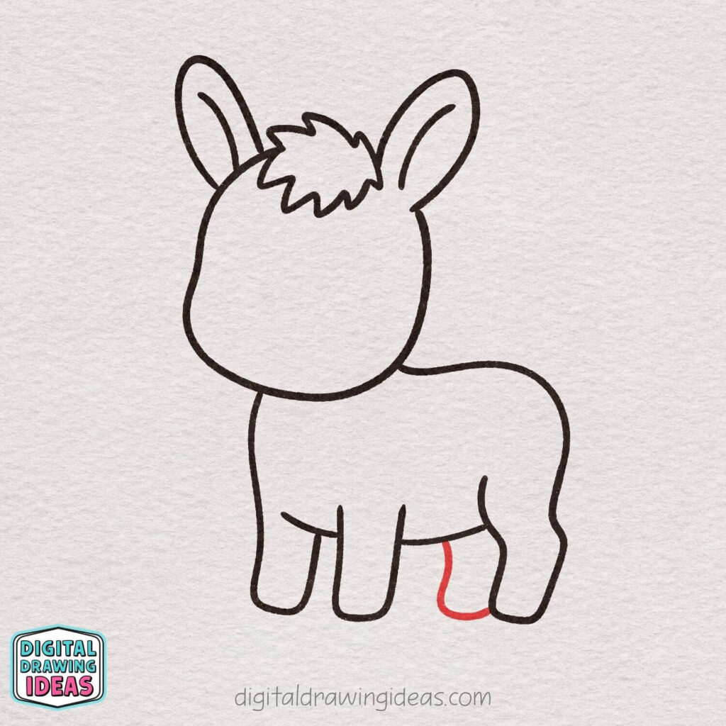 how to draw a donkey step by step - cute donkey drawing tutorial