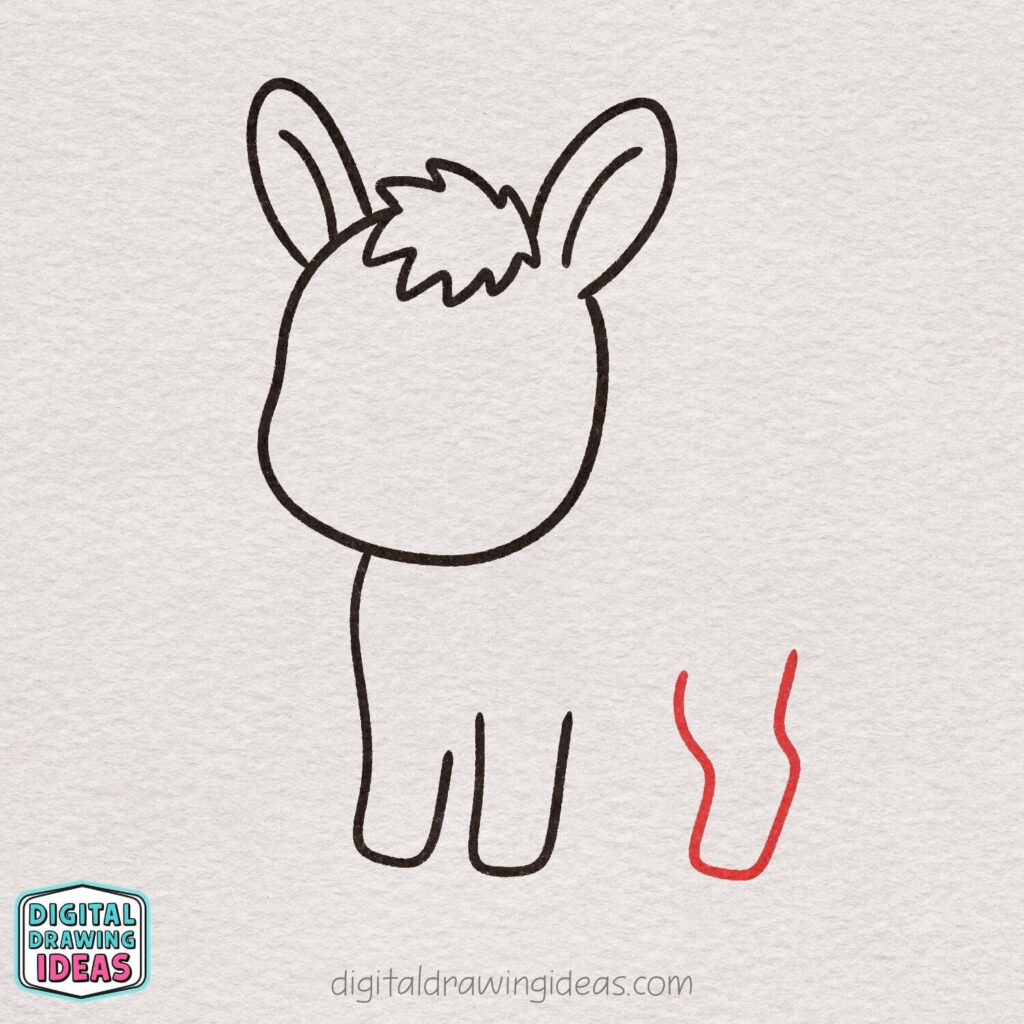 how to draw a donkey step by step - cute donkey drawing tutorial