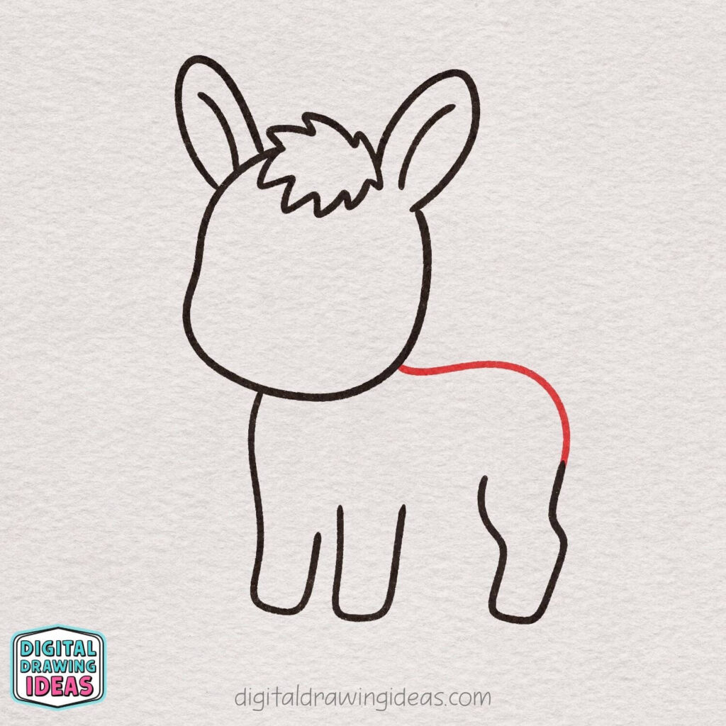 how to draw a donkey step by step - cute donkey drawing tutorial