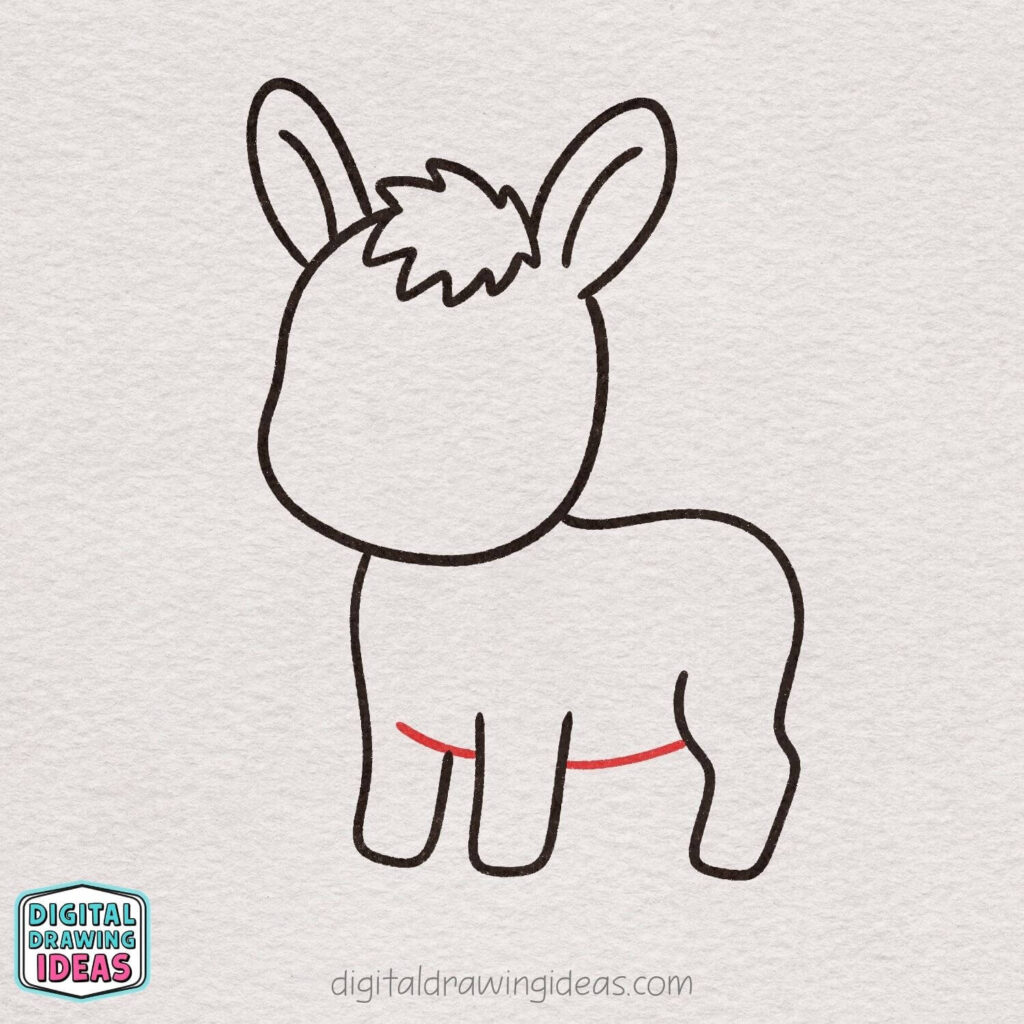 how to draw a donkey step by step - cute donkey drawing tutorial