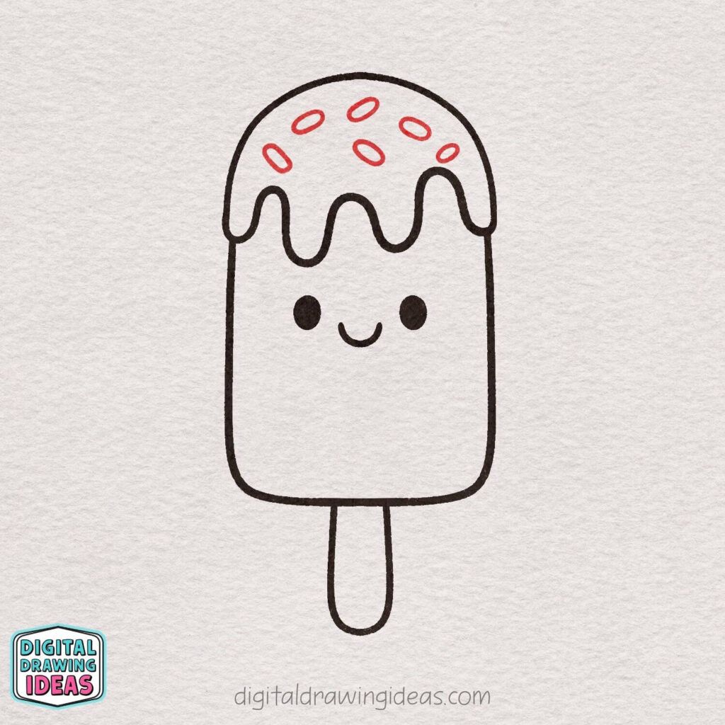 how to draw a popsicle step by step - cute popsicle drawing tutorial