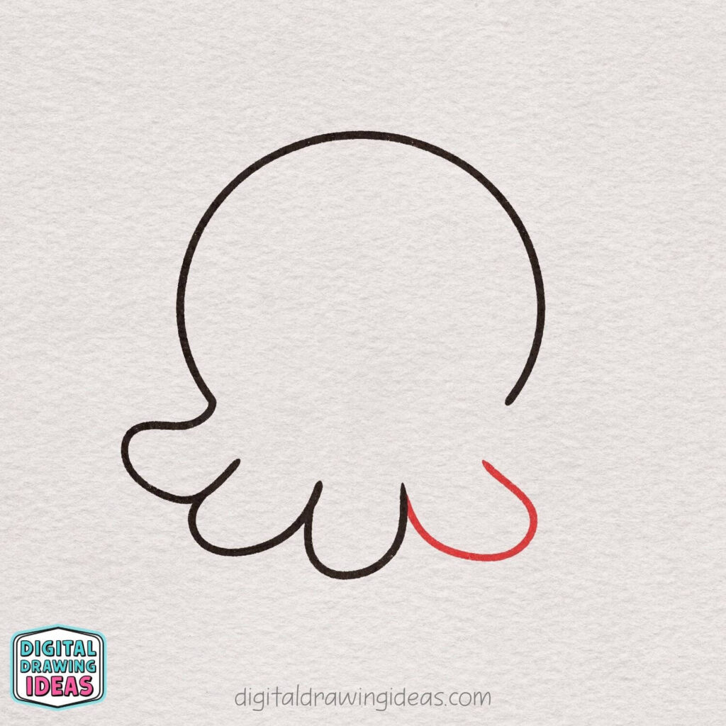 how to draw an octopus step by step - cute octopus drawing