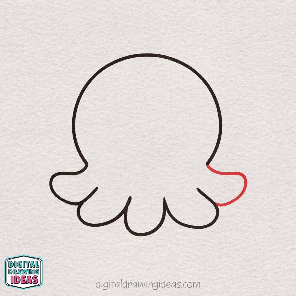 how to draw an octopus step by step - cute octopus drawing