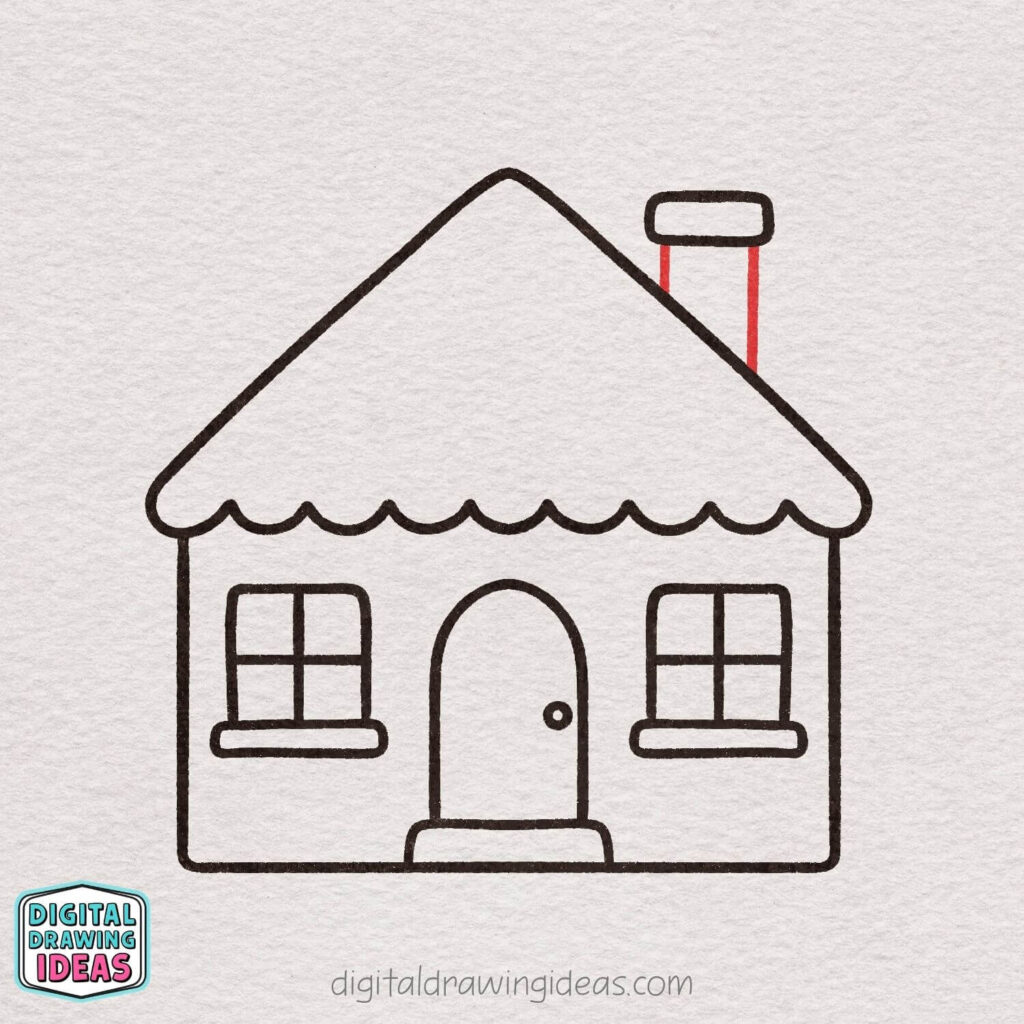 how to draw a house step by step - easy house drawing tutorial