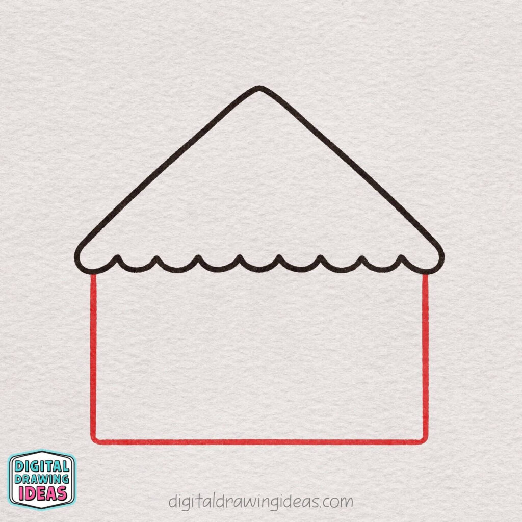 how to draw a house step by step - easy house drawing tutorial