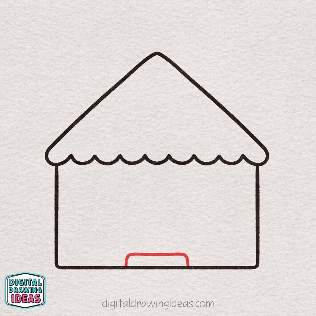 how to draw a house step by step - easy house drawing tutorial