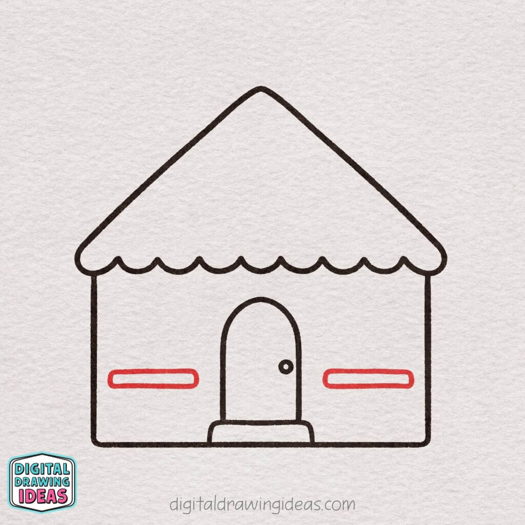 how to draw a house step by step - easy house drawing tutorial