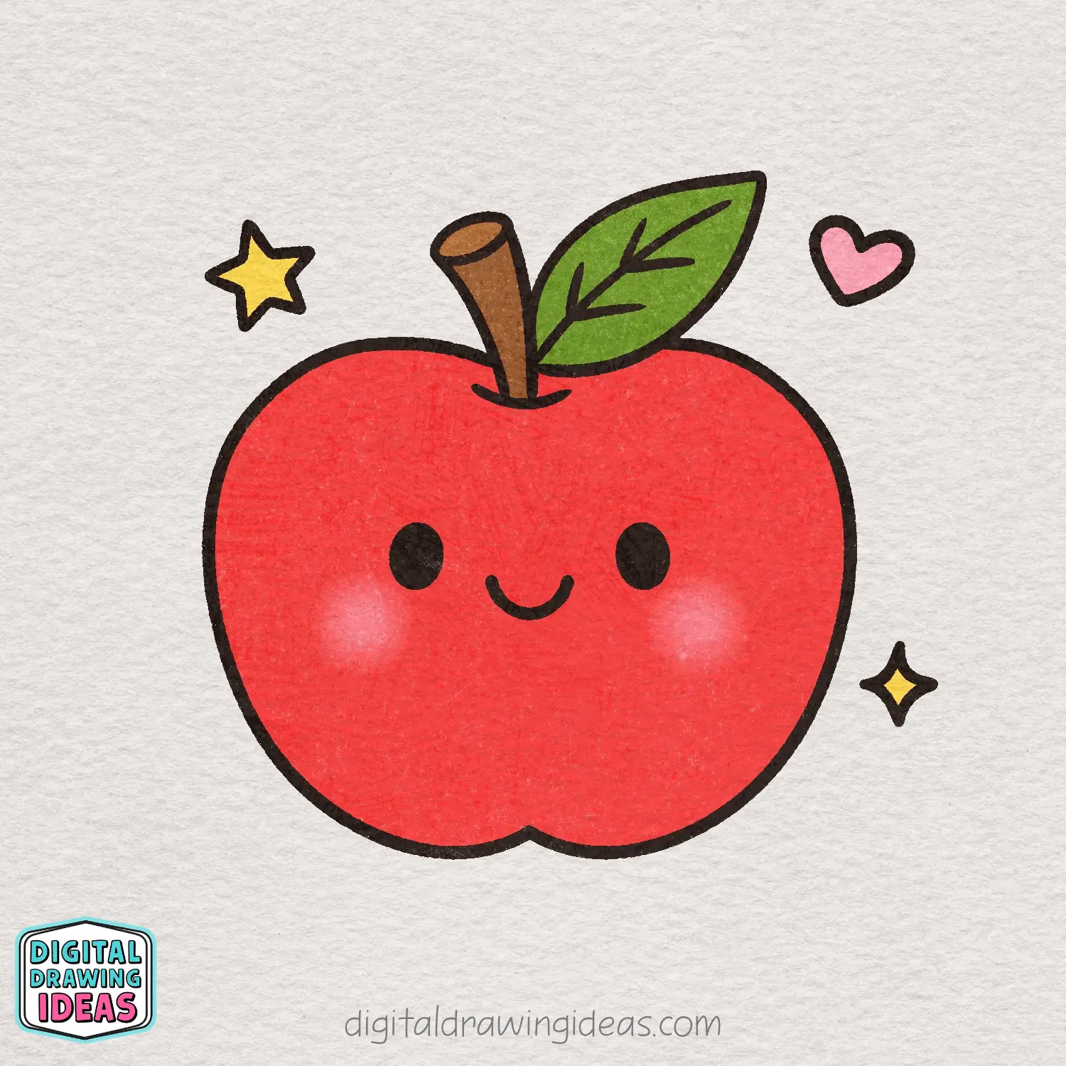 How to Draw an Apple - Digital Drawing Ideas