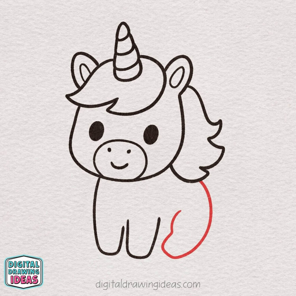 How to Draw a Unicorn step by step - cute unicorn drawing tutorial