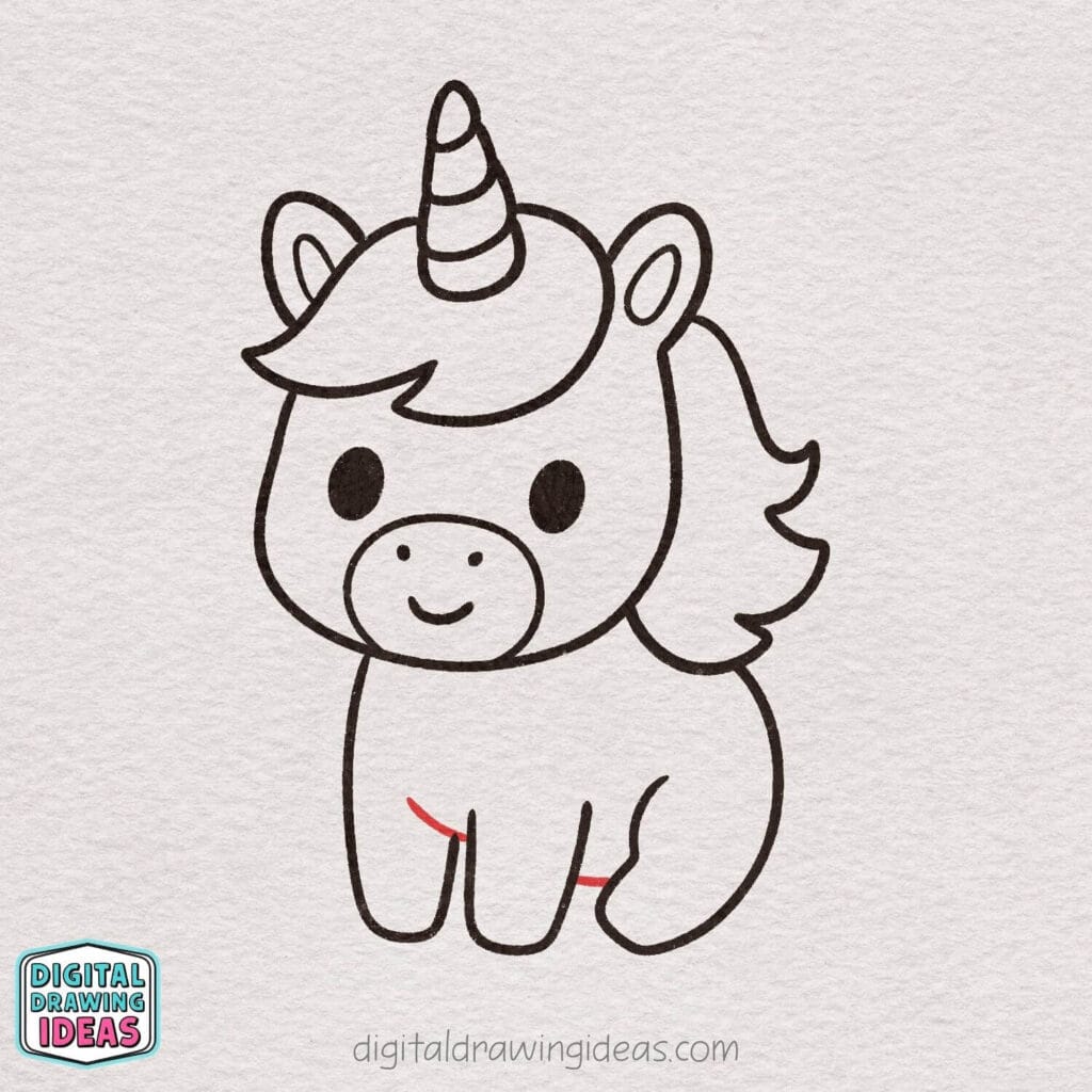 How to Draw a Unicorn step by step - cute unicorn drawing tutorial