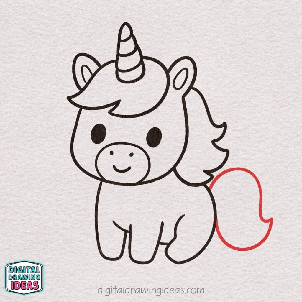How to Draw a Unicorn step by step - cute unicorn drawing tutorial