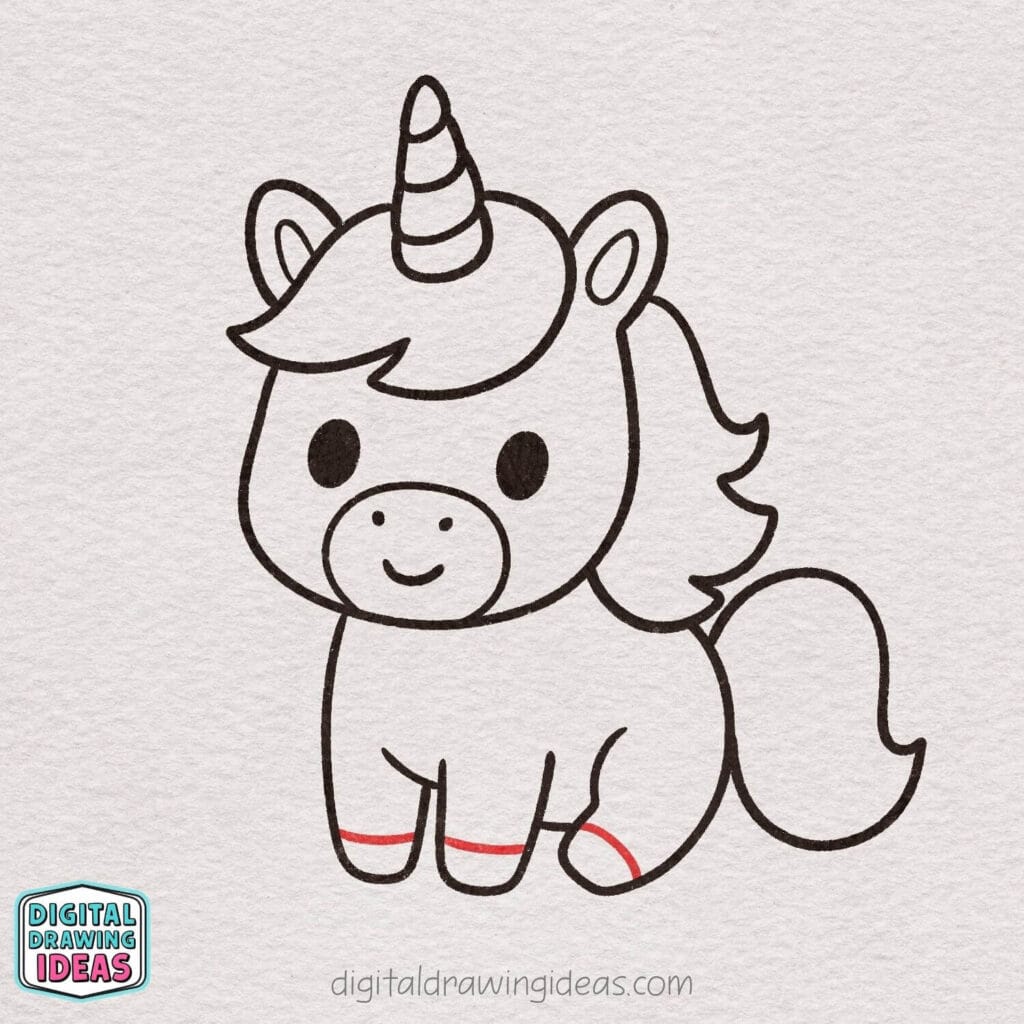 How to Draw a Unicorn step by step - cute unicorn drawing tutorial