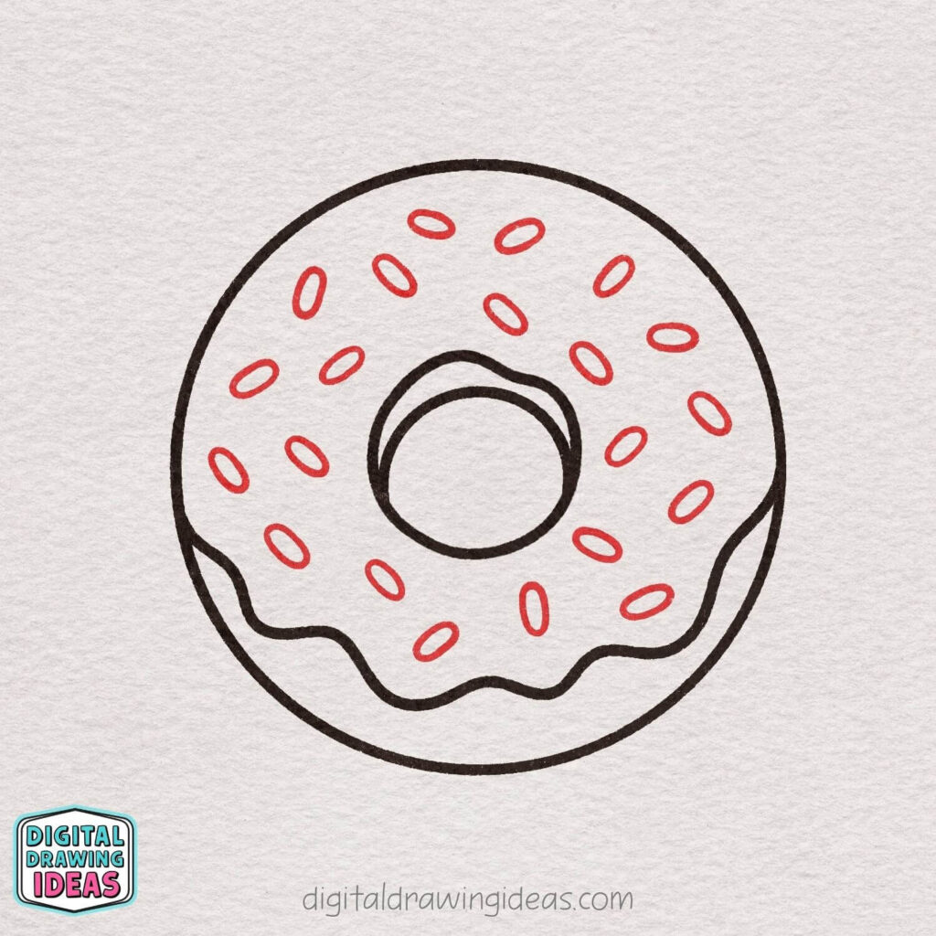 how to draw a donut step by step - easy donut drawing tutorial