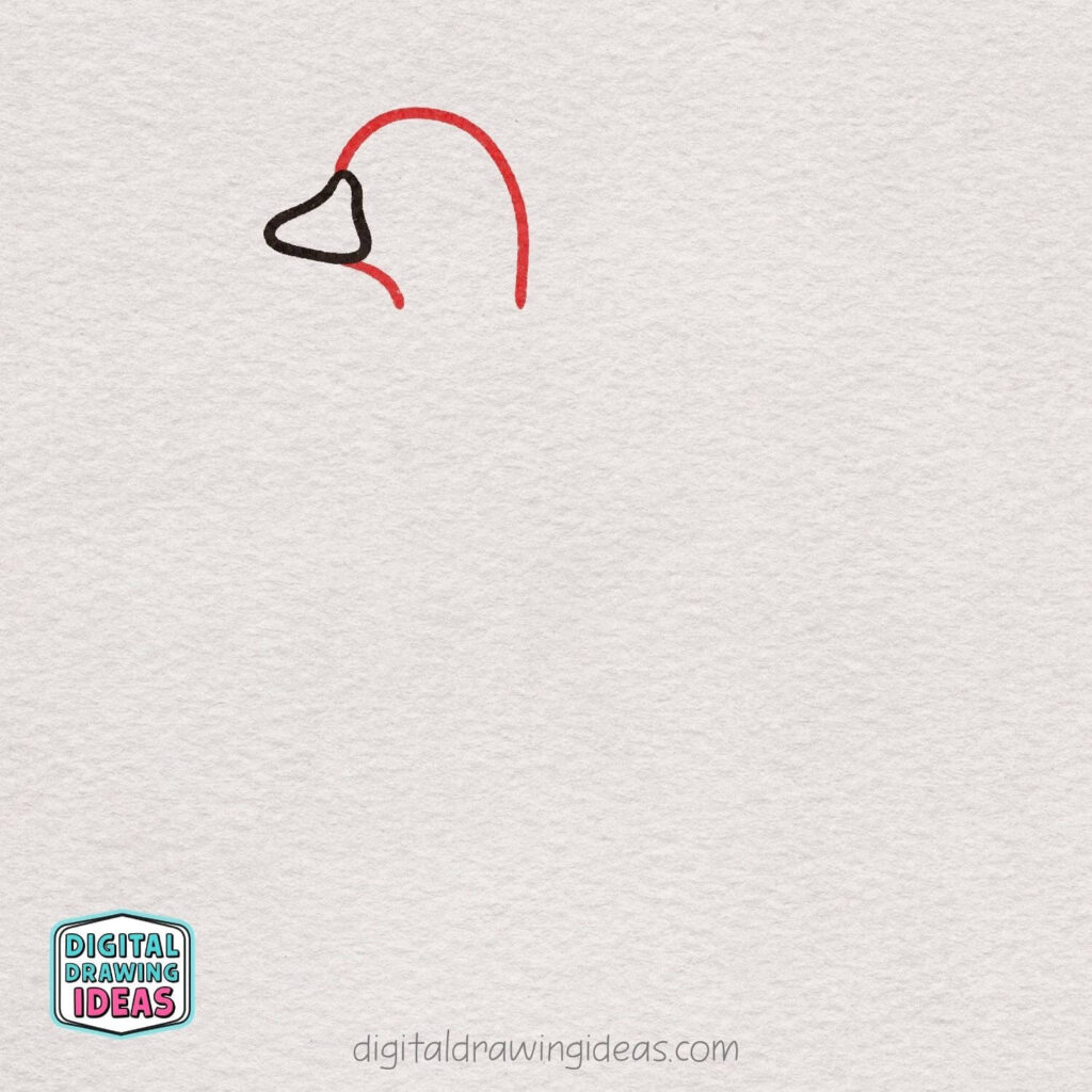 how to draw a goose step by step - cute goose drawing tutorial