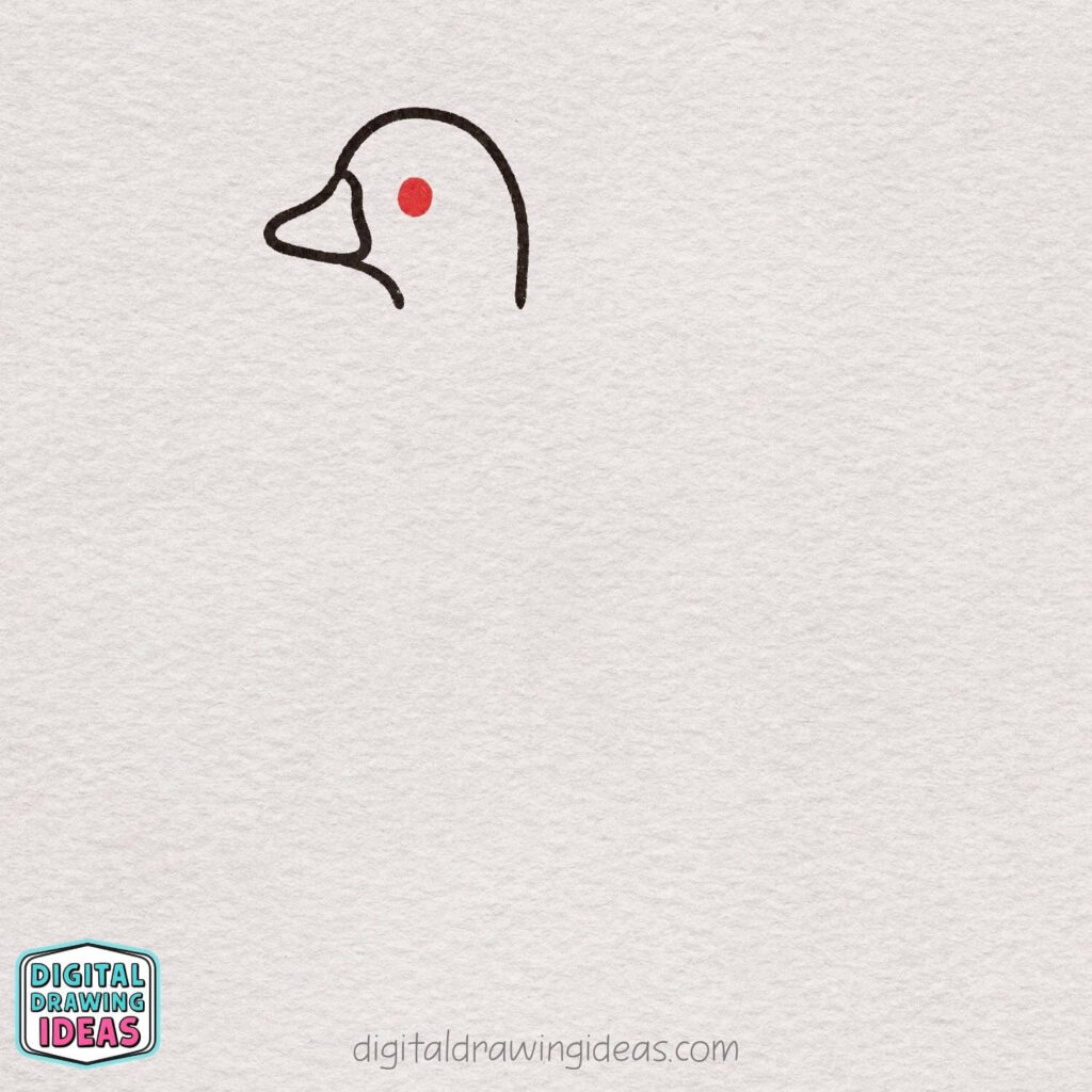 how to draw a goose step by step - cute goose drawing tutorial