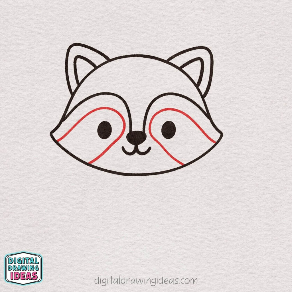 how to draw a raccoon step by step - cute raccoon drawing tutorial