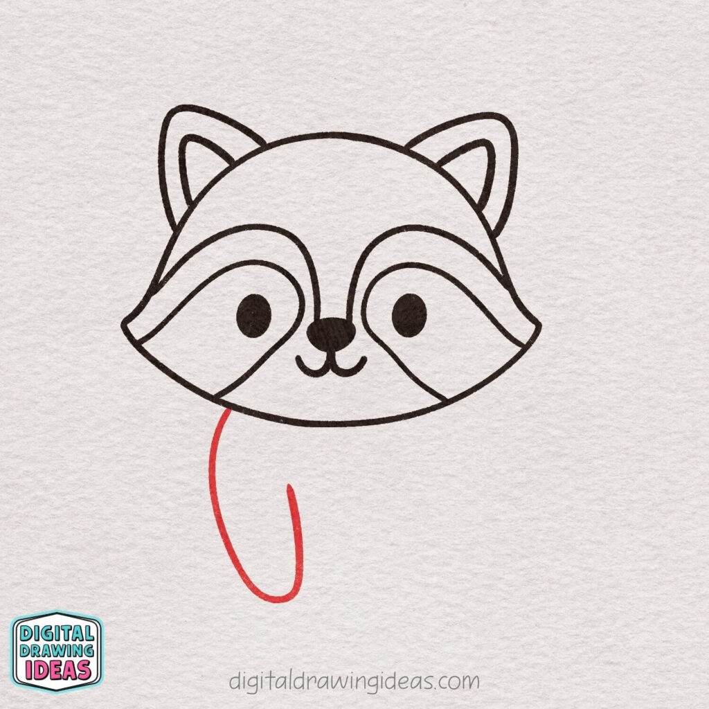 how to draw a raccoon step by step - cute raccoon drawing tutorial