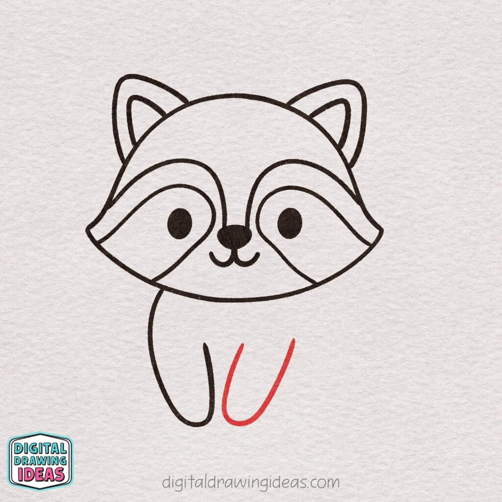 how to draw a raccoon step by step - cute raccoon drawing tutorial